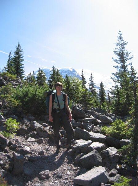 Assistant Professor Anna O'Brien on Mt. Rainier